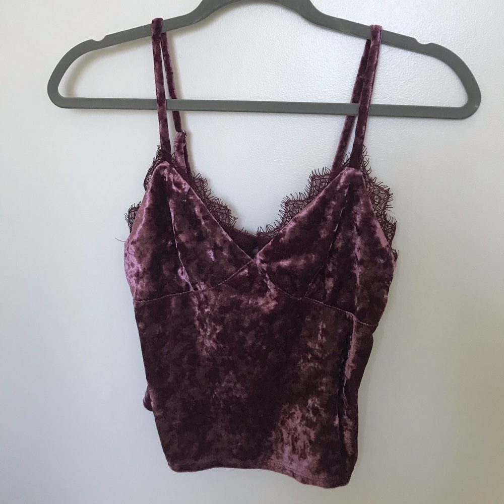 Purple Crushed Velvet Tank